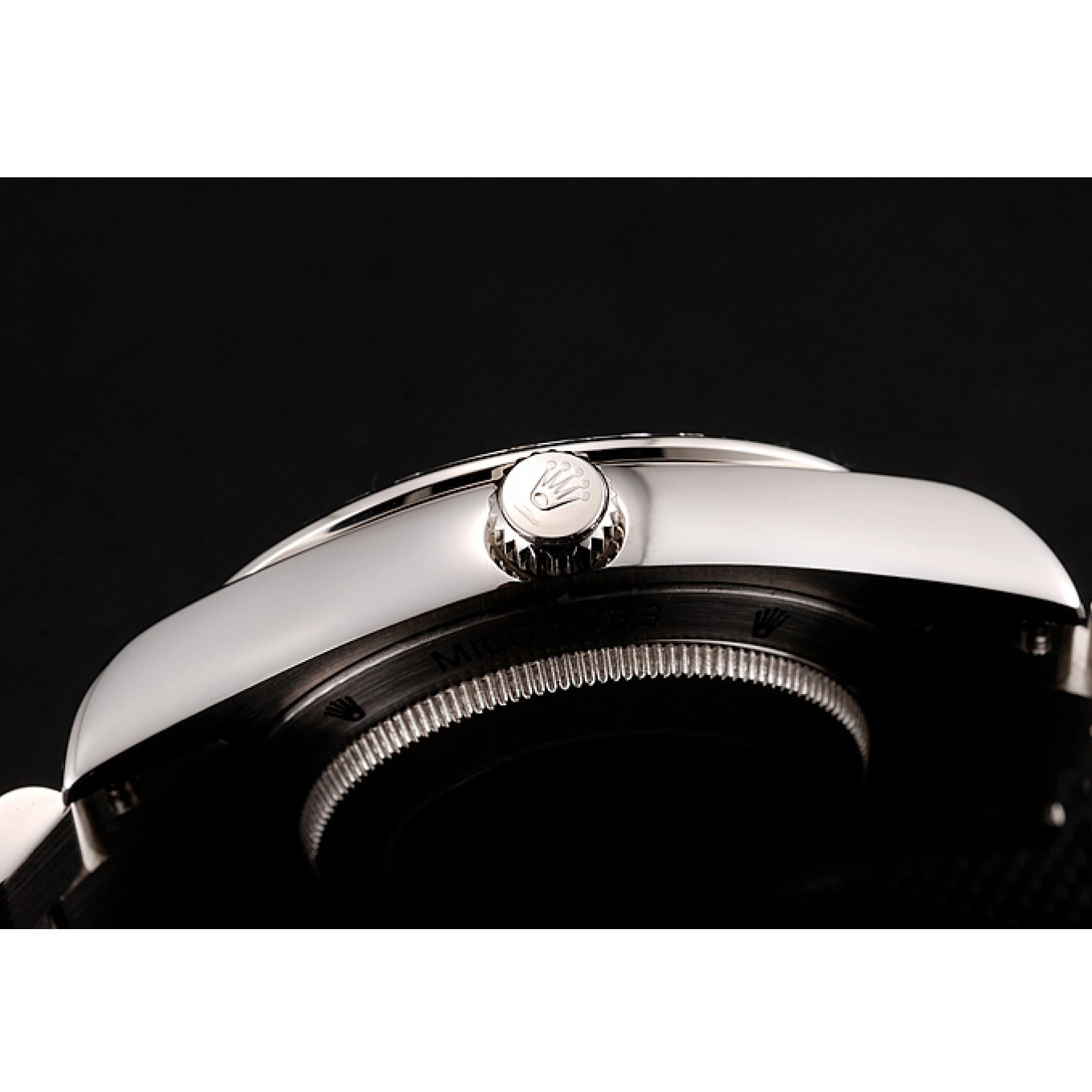 Good copy rolex watches Diamond Numerals Rolex Black Bracelet Day-Date Stainless Case 1453965 Steel Diamond Dial Swiss 0605